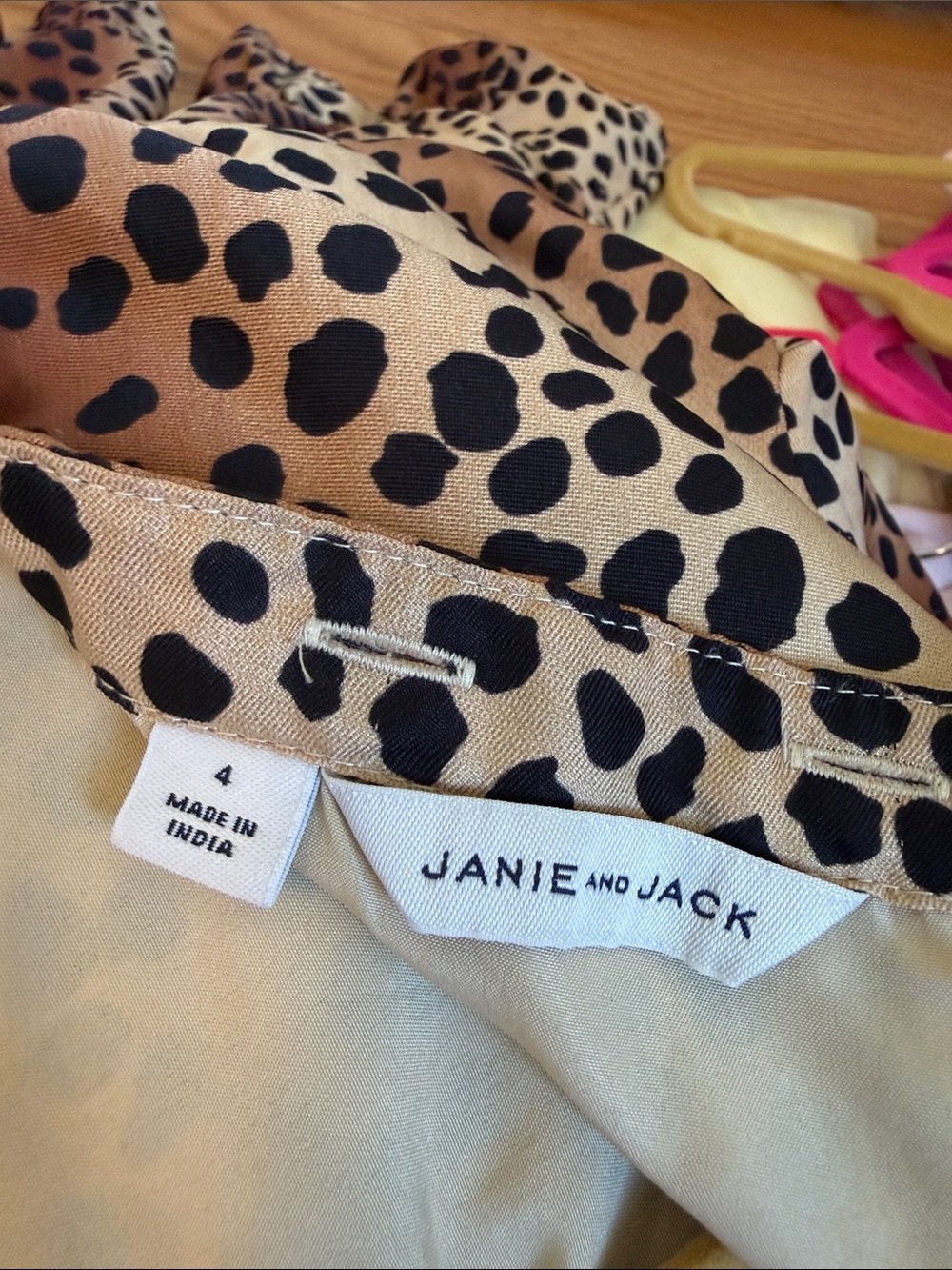 Janie and Jack Beige and Black Leopard Print Girls' Jacket - Picture 2 of 3